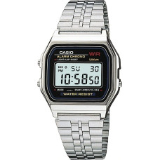 Casio A159WA-N1DF Ψηφιακό Unisex Ρολόι με Ασημί Μπρασελέ και Vintage Ρετρό Αισθητική